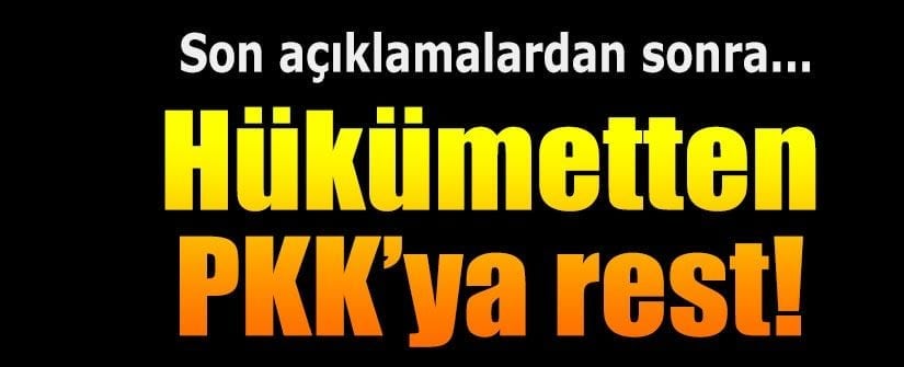 PKK’ya rest