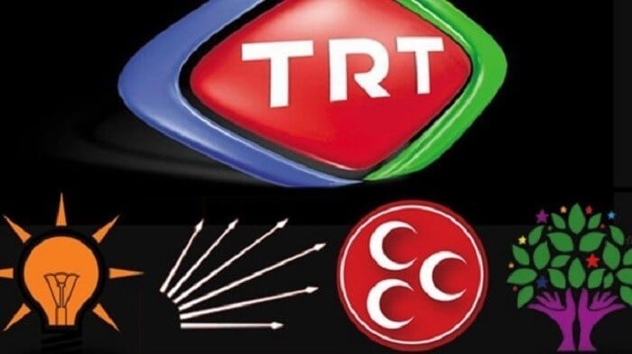 TRT’de konuk dağılımı AKP 37, CHP, HDP ve MHP 0