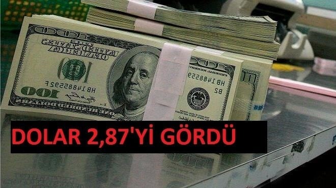 Dolar 2,87 altında