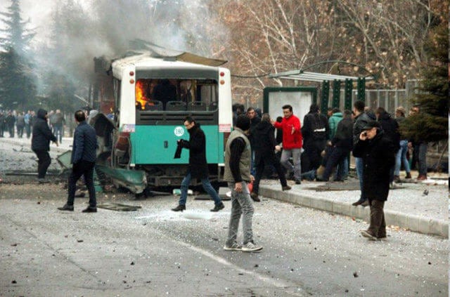 Terör Kayseri’de:13 Şehit, 48 Yaralı